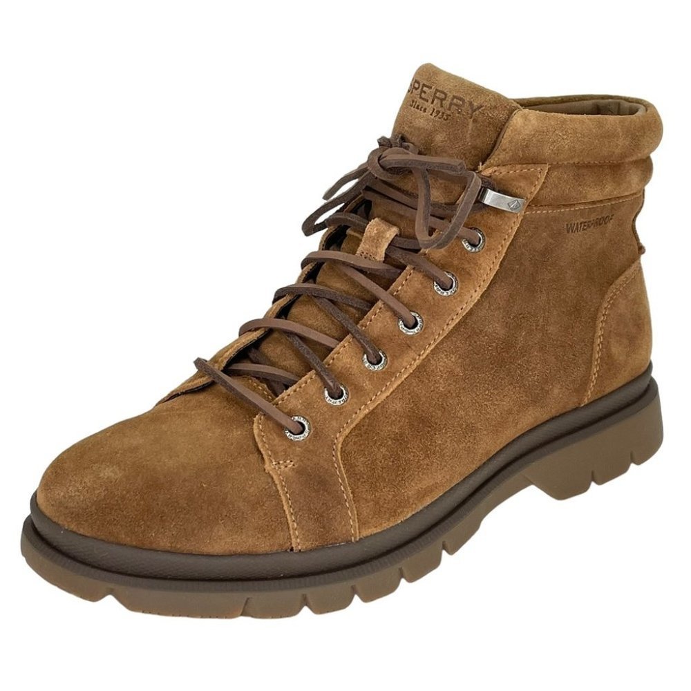 Sperry Watertown LTT Light Brown Waterproof Suede Mens Boots